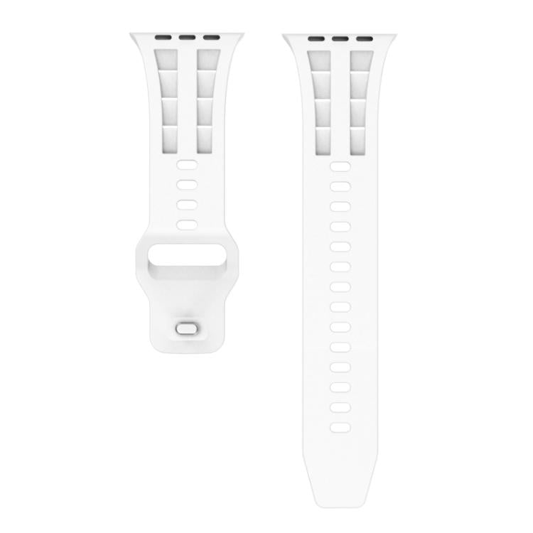 For Apple Watch 46mm / 49mm / 45mm / 44mm Dual-row Breathable Silicone Watch Band