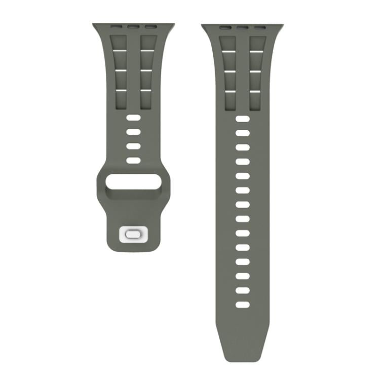 For Apple Watch 46mm / 49mm / 45mm / 44mm Dual-row Breathable Silicone Watch Band