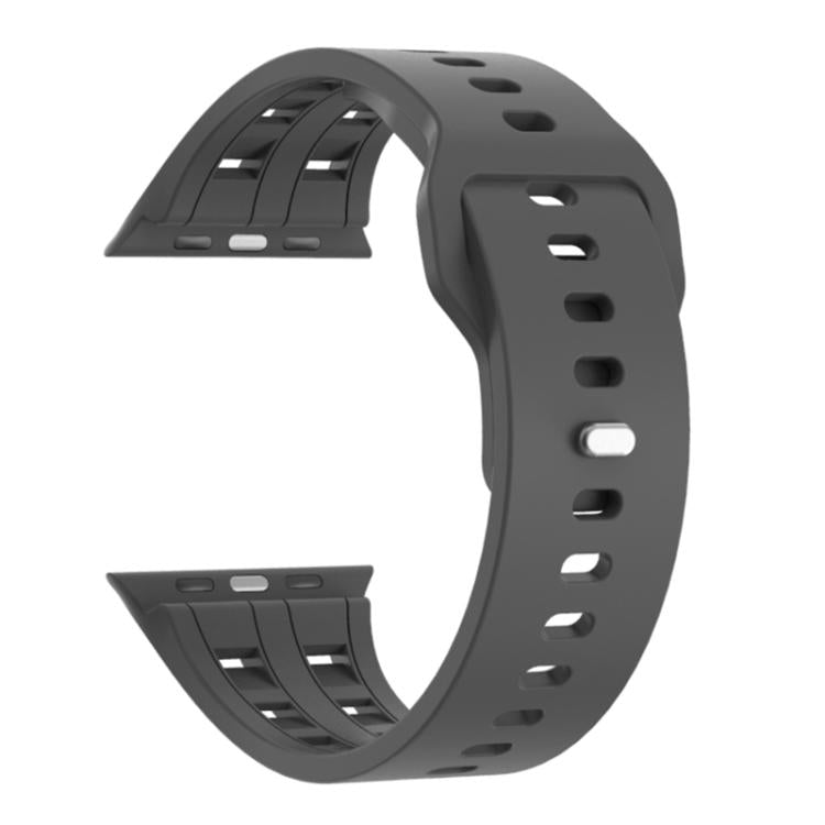 For Apple Watch 46mm / 49mm / 45mm / 44mm Dual-row Breathable Silicone Watch Band