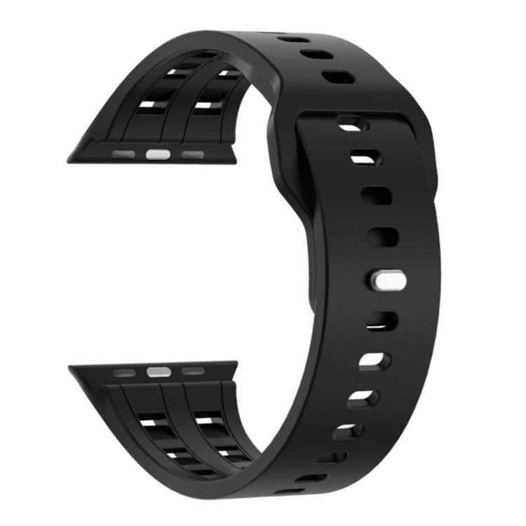 For Apple Watch 46mm / 49mm / 45mm / 44mm Dual-row Breathable Silicone Watch Band