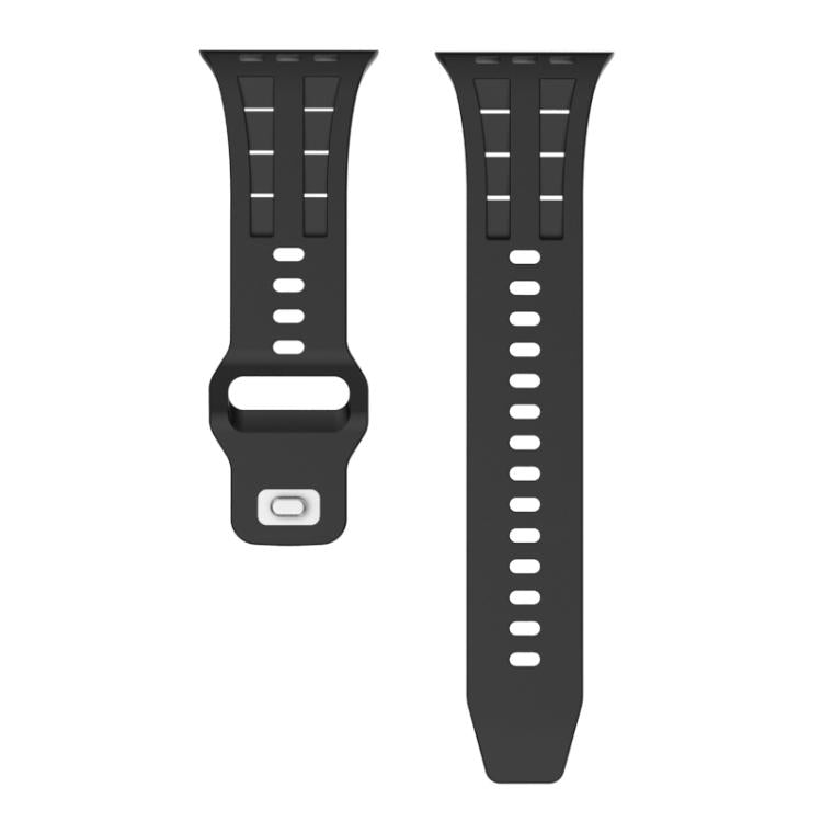 For Apple Watch 46mm / 49mm / 45mm / 44mm Dual-row Breathable Silicone Watch Band