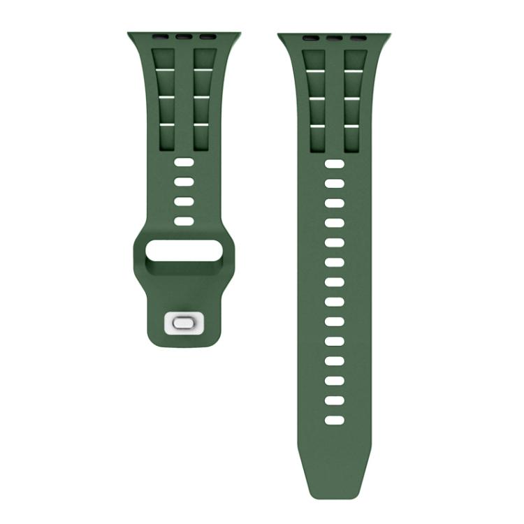 For Apple Watch 46mm / 49mm / 45mm / 44mm Dual-row Breathable Silicone Watch Band