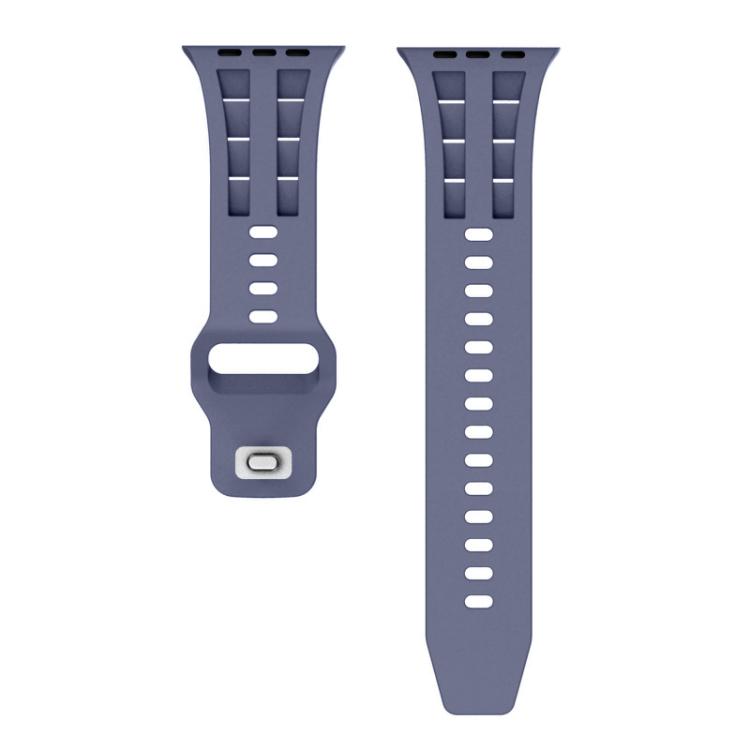 For Apple Watch 46mm / 49mm / 45mm / 44mm Dual-row Breathable Silicone Watch Band