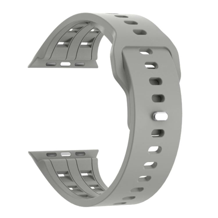 For Apple Watch 46mm / 49mm / 45mm / 44mm Dual-row Breathable Silicone Watch Band