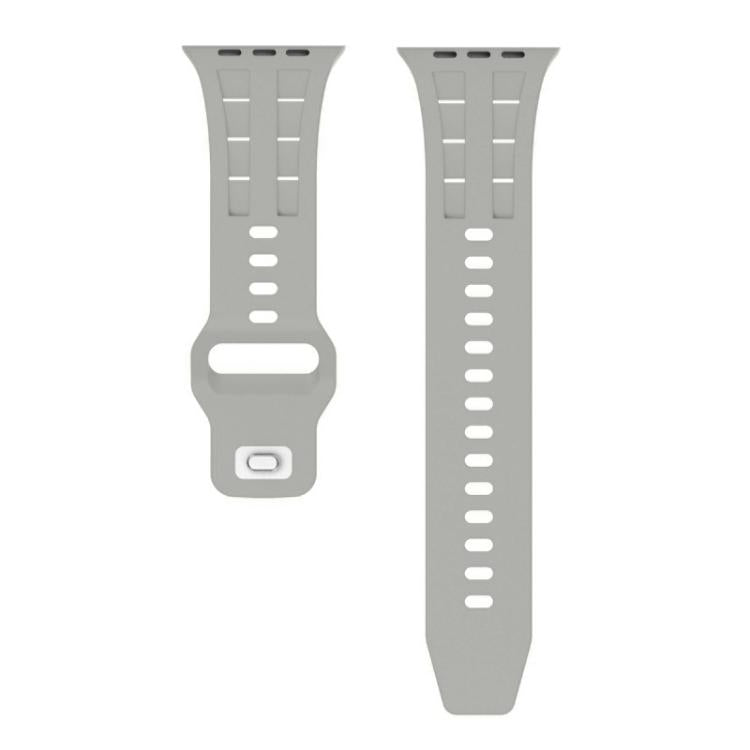 For Apple Watch 46mm / 49mm / 45mm / 44mm Dual-row Breathable Silicone Watch Band