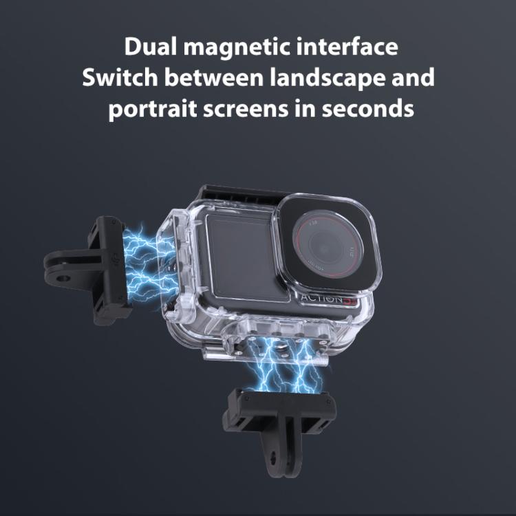 For DJI Osmo Action 5 Pro Magnetic 60m Waterproof Case Diving Case + Gift Kit
