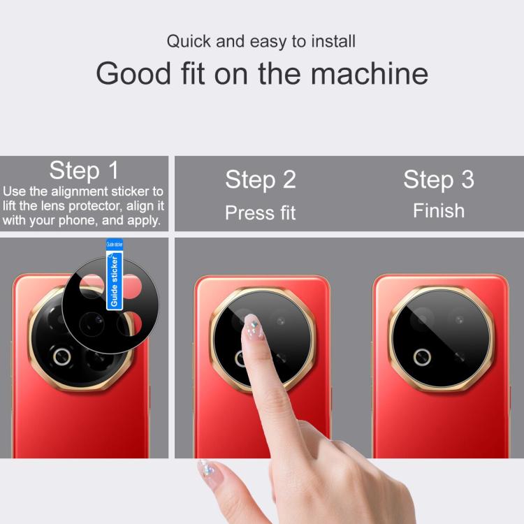 For Meizu Note 16 IMAK Rear Camera Lens Glass Film Black Version