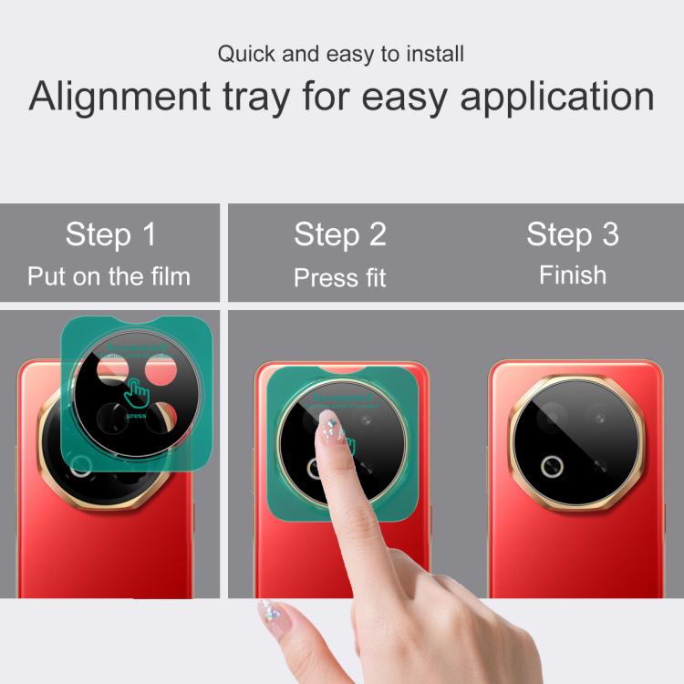 For Meizu Note 16 imak Black Version HD Glass Rear Camera Lens Film, Self-positioning Version