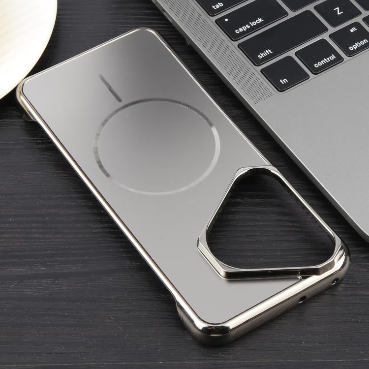 For Huawei Pura 70 Electroplating Frameless Frosted Anti-Glare PC MagSafe Phone Case