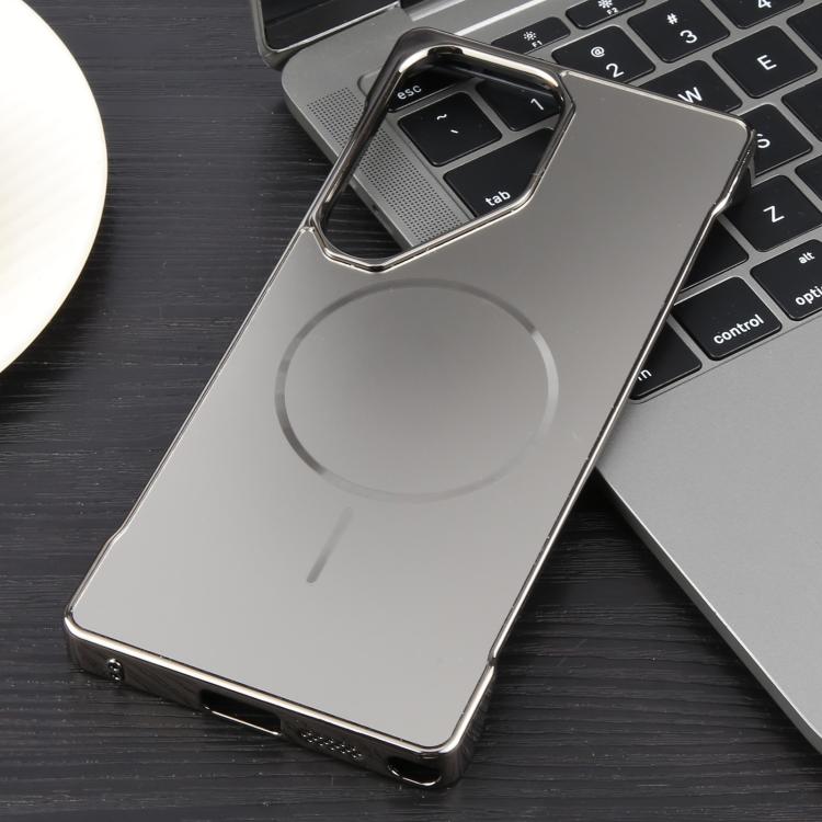 For Samsung Galaxy S22 Ultra 5G Electroplating Frameless Frosted Anti-Glare PC MagSafe Phone Case