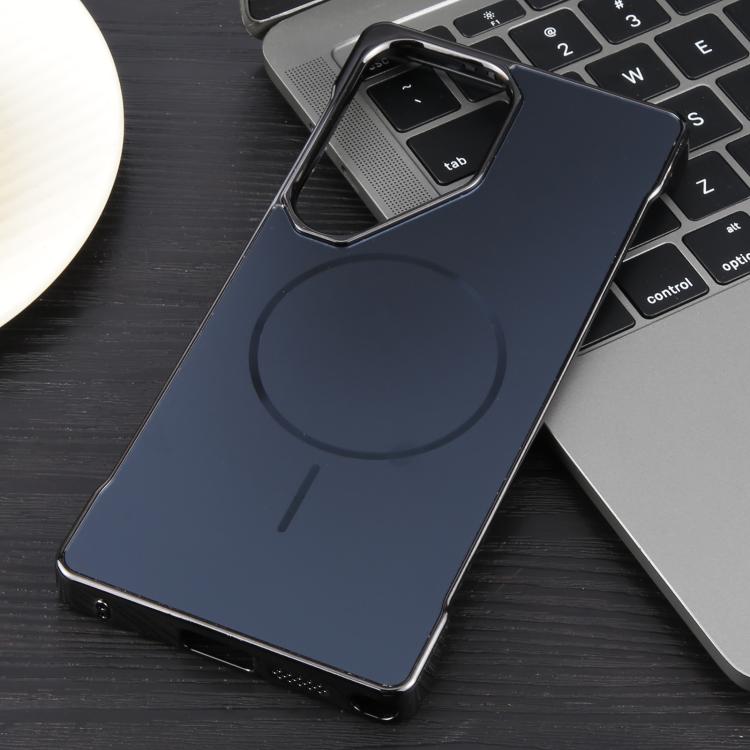 For Samsung Galaxy S23 Ultra 5G Electroplating Frameless Frosted Anti-Glare PC MagSafe Phone Case
