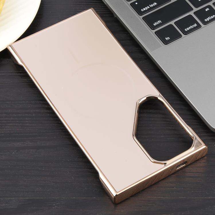 For Samsung Galaxy S25 Ultra 5G Electroplating Frameless Frosted Anti-Glare PC MagSafe Phone Case