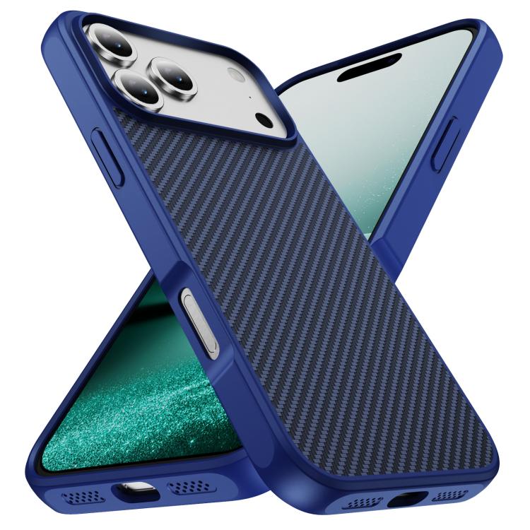 For iPhone 17 Pro Carbon Fiber Texture Skin-feel Acrylic TPU Phone Case