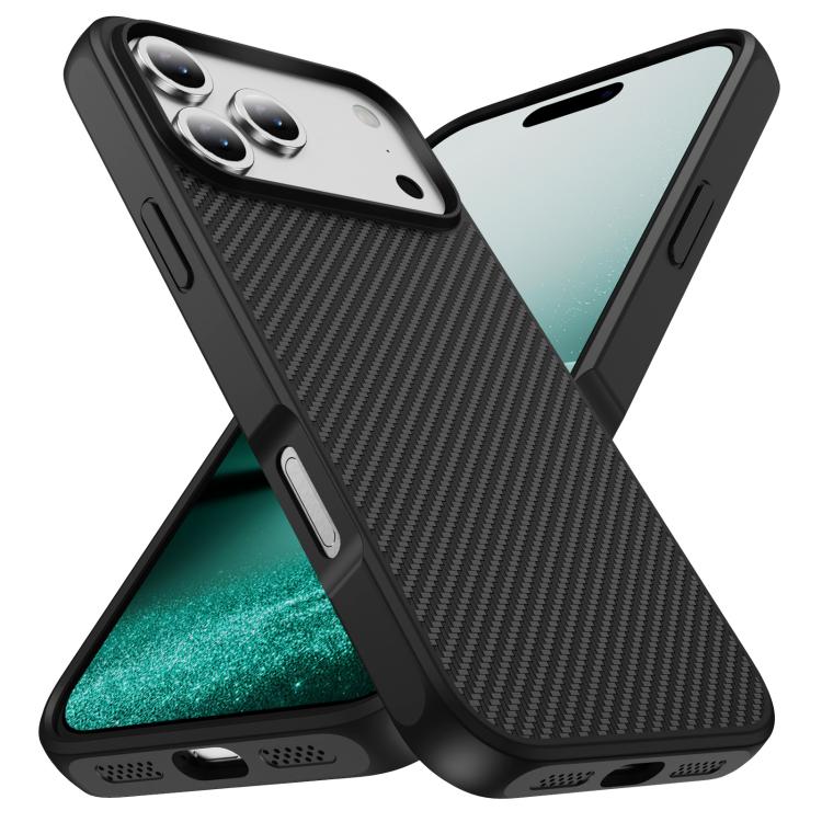For iPhone 17 Pro Carbon Fiber Texture Skin-feel Acrylic TPU Phone Case