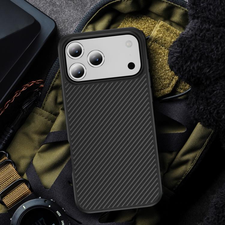 For iPhone 17 Pro Carbon Fiber Texture Skin-feel Acrylic TPU Phone Case