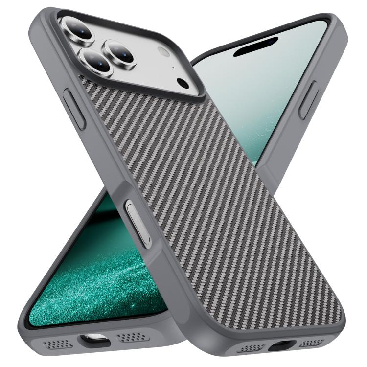 For iPhone 17 Pro Carbon Fiber Texture Skin-feel Acrylic TPU Phone Case