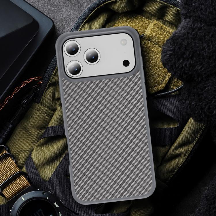 For iPhone 17 Pro Carbon Fiber Texture Skin-feel Acrylic TPU Phone Case