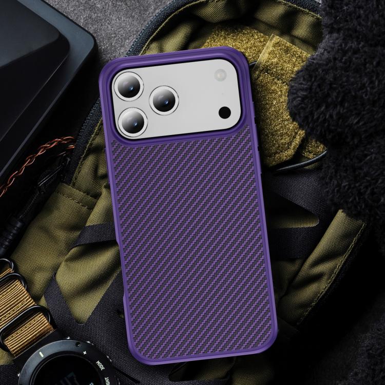 For iPhone 17 Pro Carbon Fiber Texture Skin-feel Acrylic TPU Phone Case