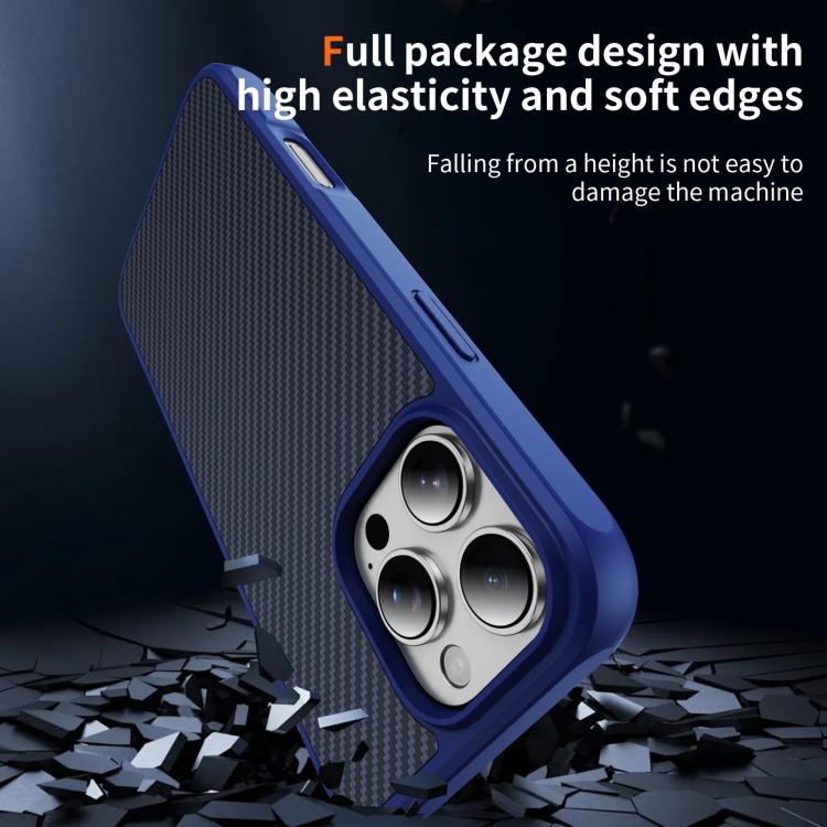 For iPhone 16 Pro Max Carbon Fiber Texture Skin-feel Acrylic TPU Phone Case