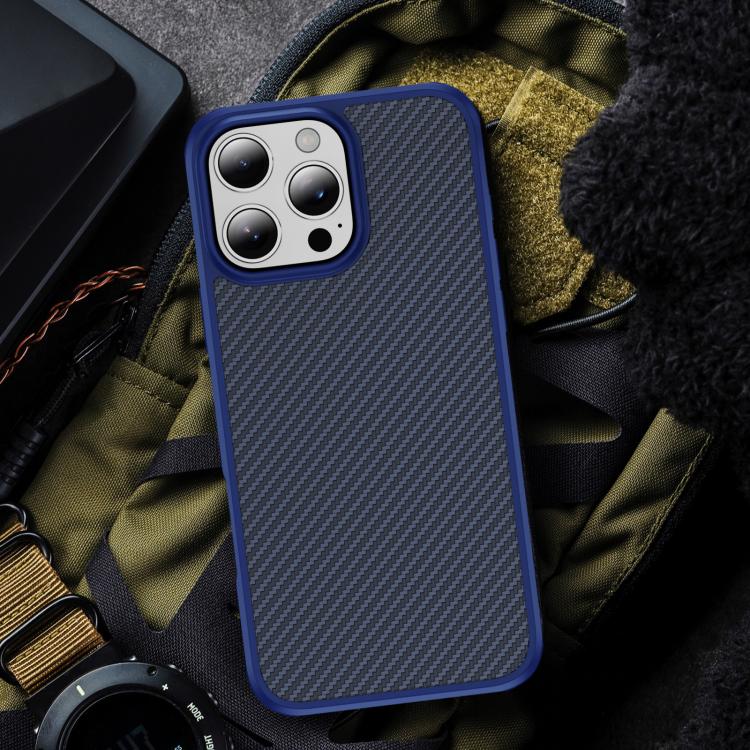 For iPhone 16 Pro Max Carbon Fiber Texture Skin-feel Acrylic TPU Phone Case