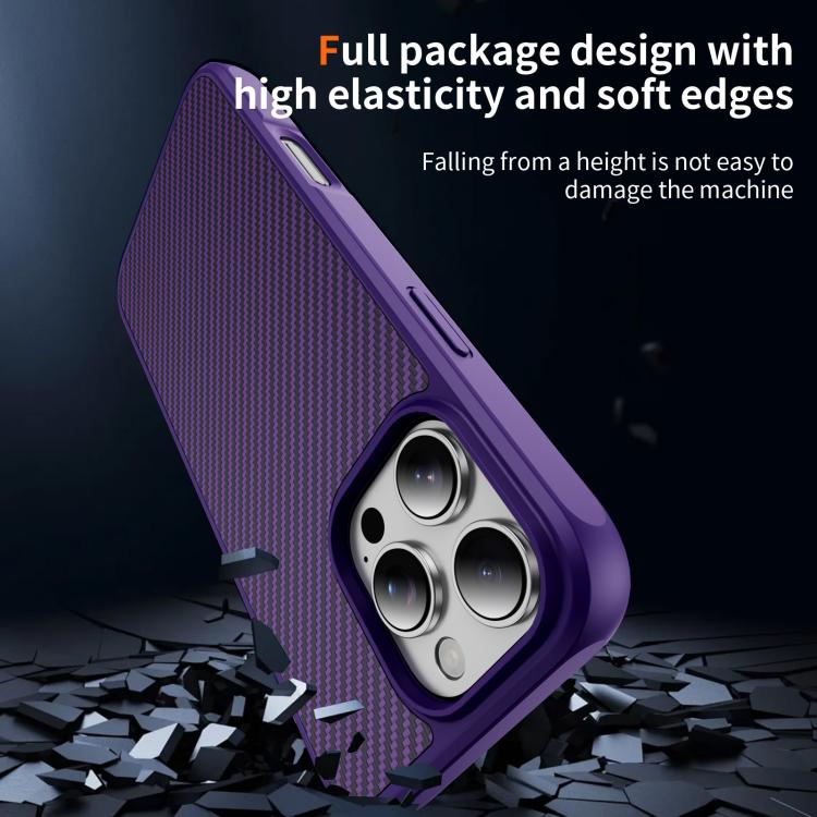 For iPhone 16 Pro Max Carbon Fiber Texture Skin-feel Acrylic TPU Phone Case