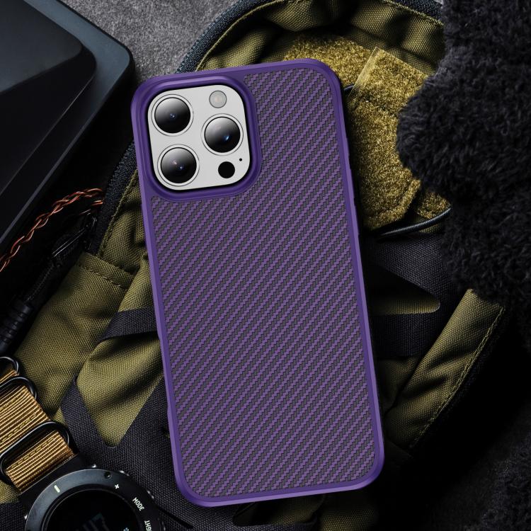 For iPhone 16 Pro Max Carbon Fiber Texture Skin-feel Acrylic TPU Phone Case