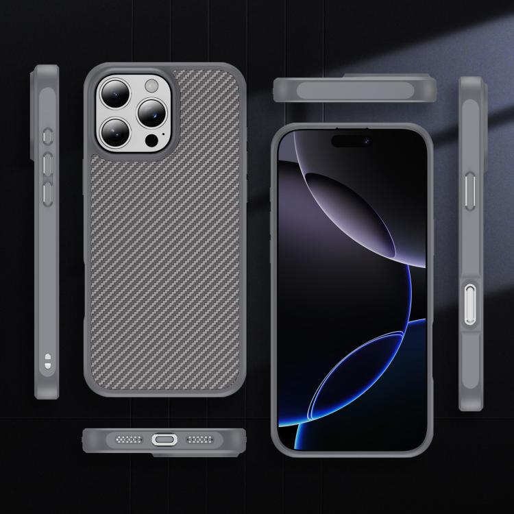 For iPhone 16 Pro Carbon Fiber Texture Skin-feel Acrylic TPU Phone Case