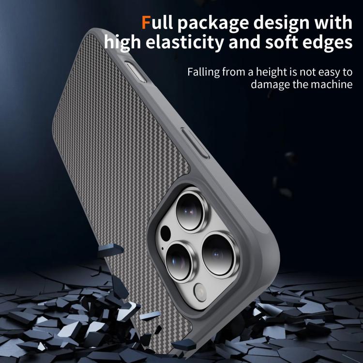 For iPhone 16 Pro Carbon Fiber Texture Skin-feel Acrylic TPU Phone Case