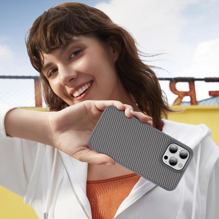 For iPhone 16 Pro Carbon Fiber Texture Skin-feel Acrylic TPU Phone Case
