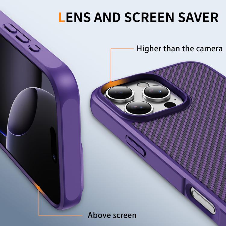 For iPhone 16 Pro Carbon Fiber Texture Skin-feel Acrylic TPU Phone Case