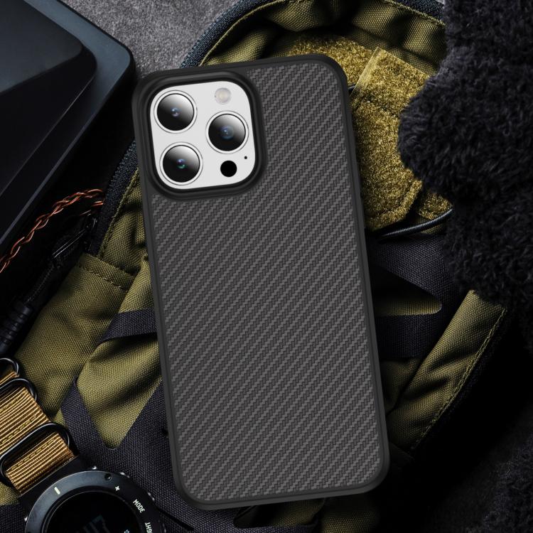 For iPhone 15 Pro Carbon Fiber Texture Skin-feel Acrylic TPU Phone Case