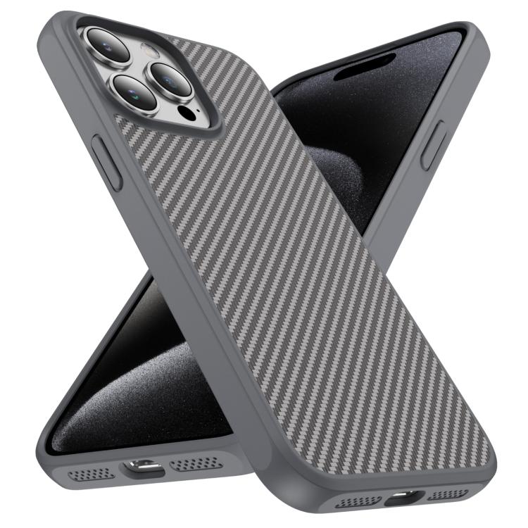 For iPhone 15 Pro Carbon Fiber Texture Skin-feel Acrylic TPU Phone Case