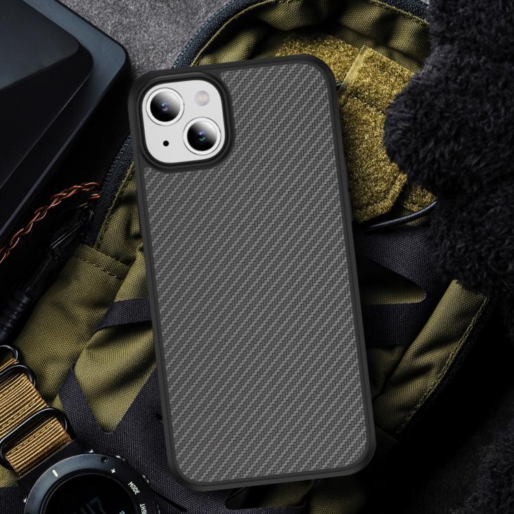 For iPhone 15 Plus Carbon Fiber Texture Skin-feel Acrylic TPU Phone Case