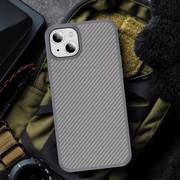 For iPhone 15 Plus Carbon Fiber Texture Skin-feel Acrylic TPU Phone Case