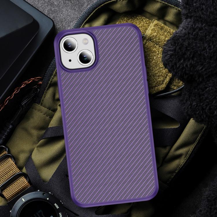 For iPhone 15 Plus Carbon Fiber Texture Skin-feel Acrylic TPU Phone Case