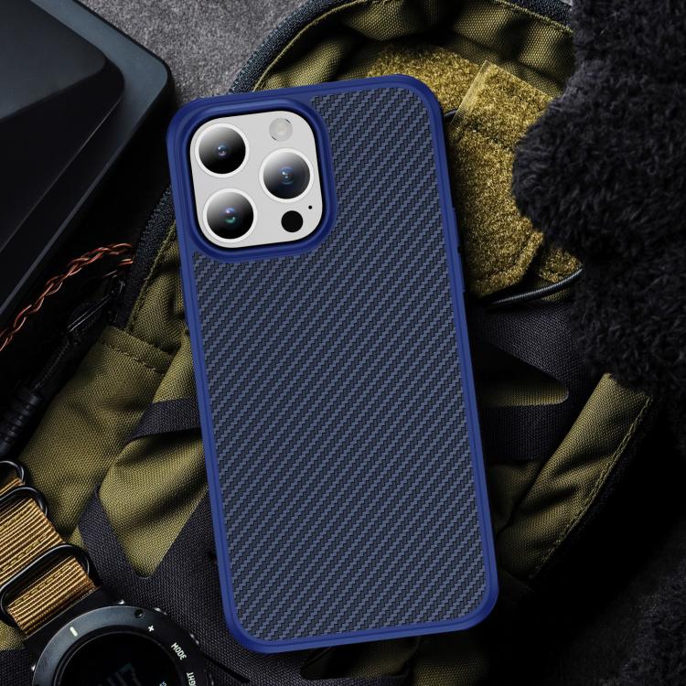 For iPhone 14 Pro Max Carbon Fiber Texture Skin-feel Acrylic TPU Phone Case