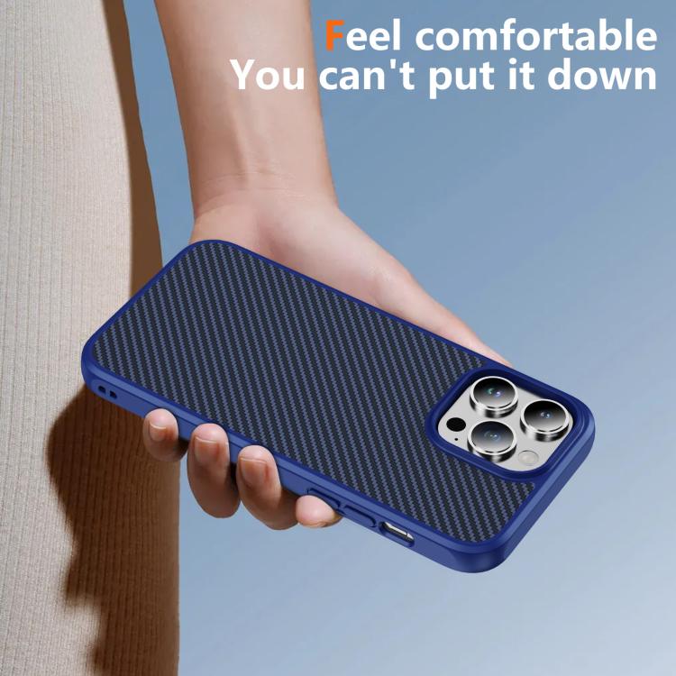 For iPhone 14 Pro Max Carbon Fiber Texture Skin-feel Acrylic TPU Phone Case
