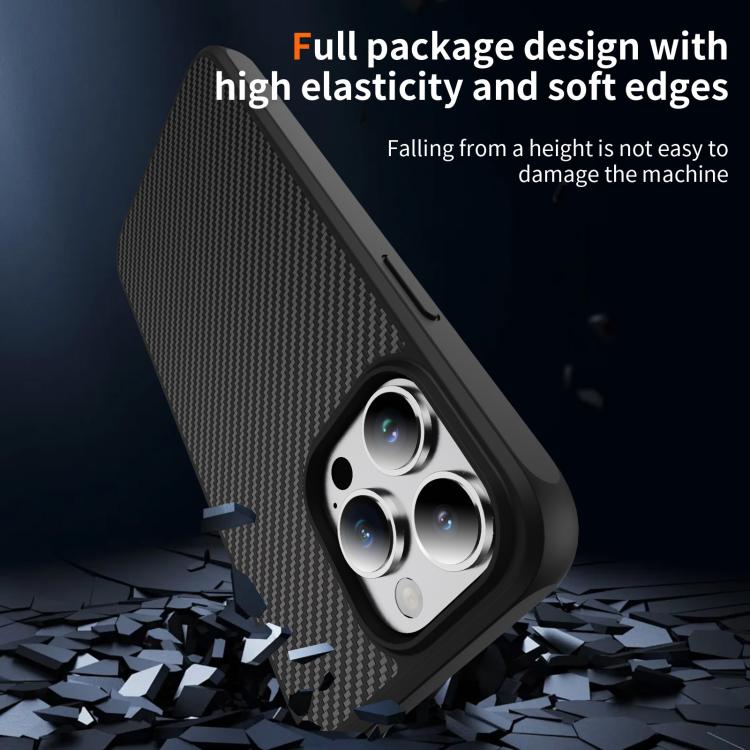 For iPhone 14 Pro Max Carbon Fiber Texture Skin-feel Acrylic TPU Phone Case