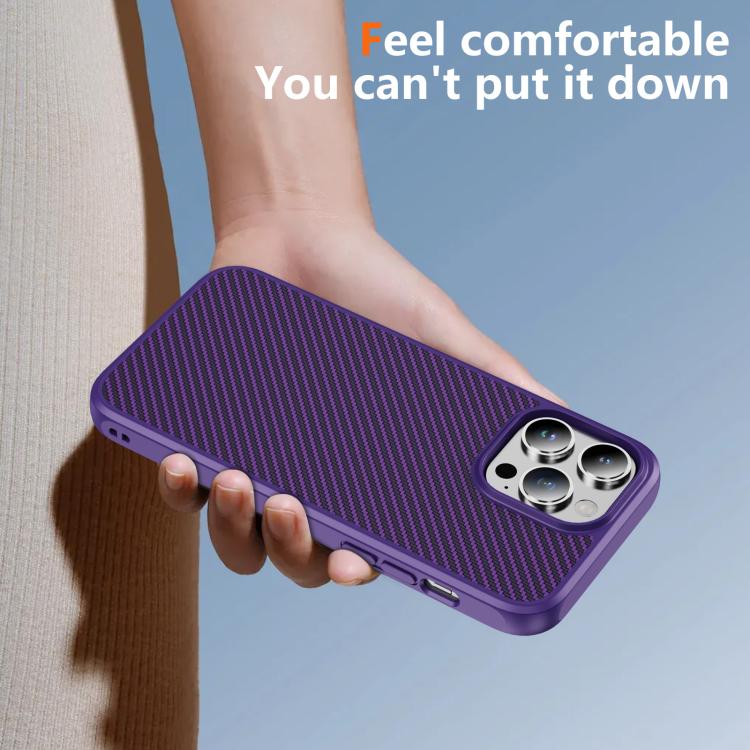 For iPhone 14 Pro Max Carbon Fiber Texture Skin-feel Acrylic TPU Phone Case