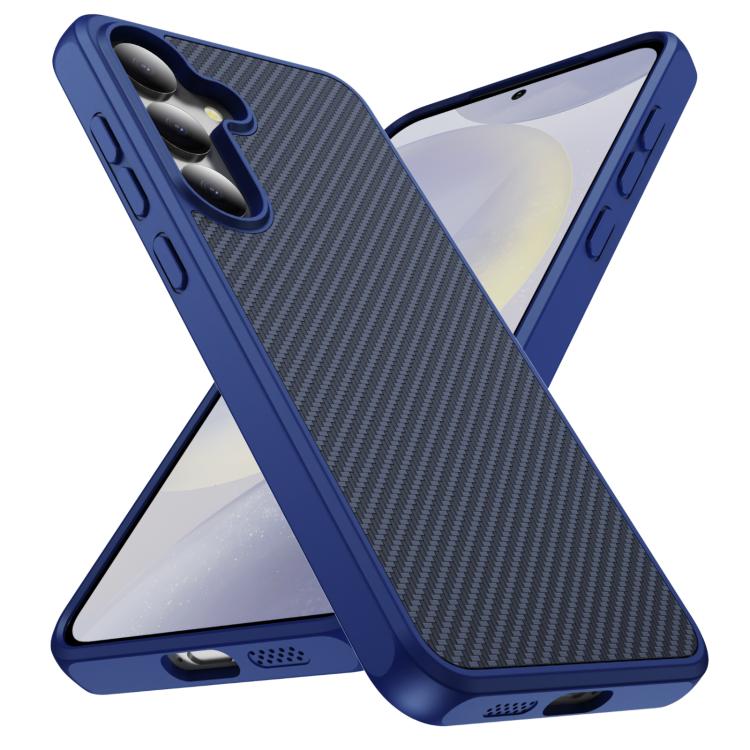 For Samsung Galaxy S24 5G Carbon Fiber Texture Skin-feel Acrylic TPU Phone Case