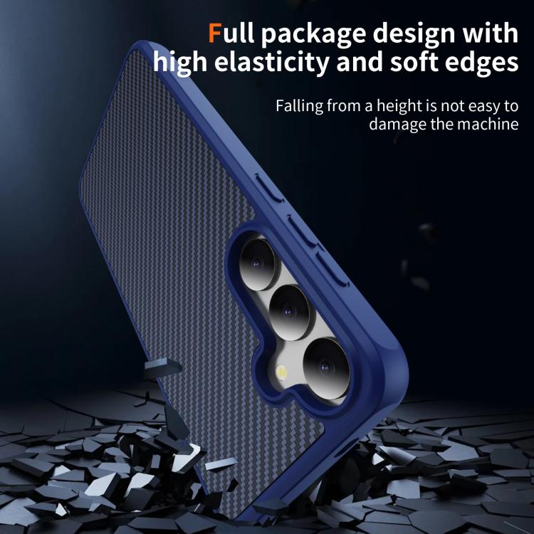 For Samsung Galaxy S24 5G Carbon Fiber Texture Skin-feel Acrylic TPU Phone Case