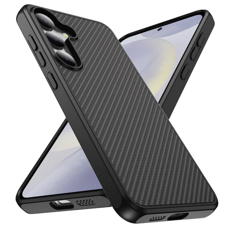 For Samsung Galaxy S24 5G Carbon Fiber Texture Skin-feel Acrylic TPU Phone Case