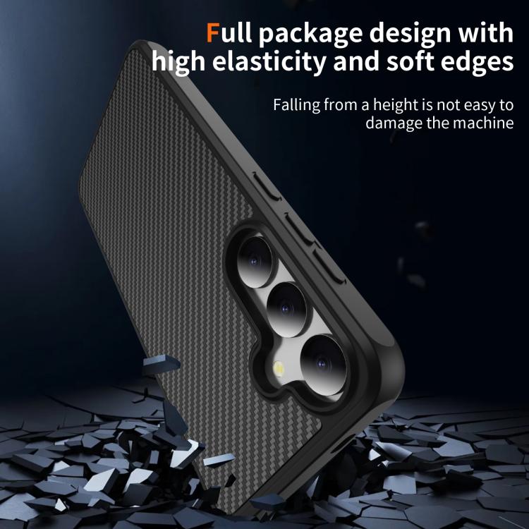 For Samsung Galaxy S24 5G Carbon Fiber Texture Skin-feel Acrylic TPU Phone Case