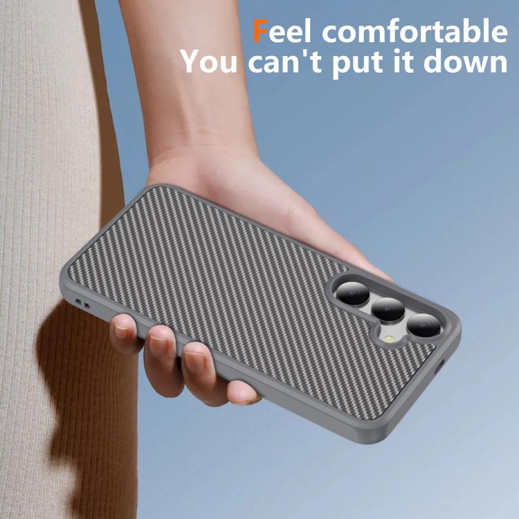 For Samsung Galaxy S24 5G Carbon Fiber Texture Skin-feel Acrylic TPU Phone Case