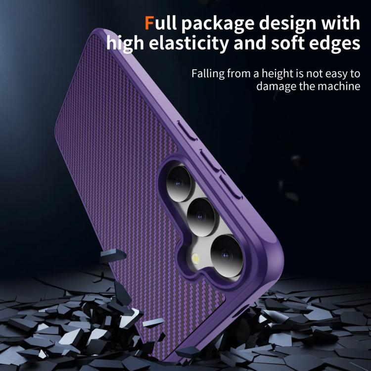 For Samsung Galaxy S24 5G Carbon Fiber Texture Skin-feel Acrylic TPU Phone Case