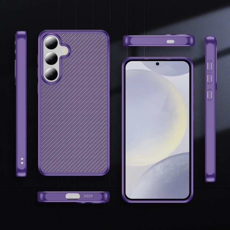 For Samsung Galaxy S24 5G Carbon Fiber Texture Skin-feel Acrylic TPU Phone Case