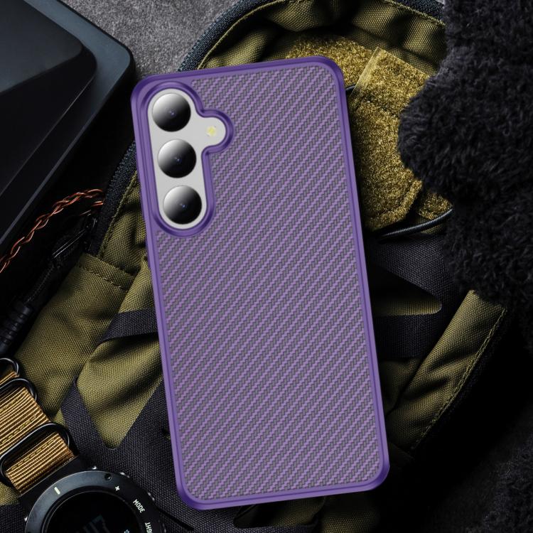 For Samsung Galaxy S24 5G Carbon Fiber Texture Skin-feel Acrylic TPU Phone Case