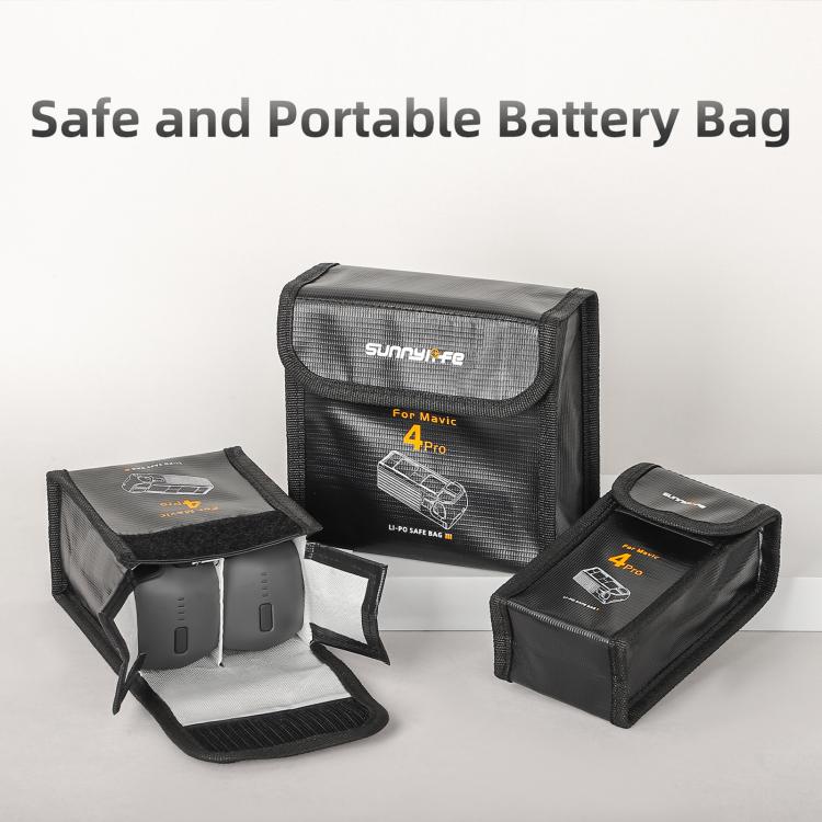 For DJI Mavic 4 Pro Sunnylife Battery Explosion-proof Safe Bag Protective Li-Po Safe Bag