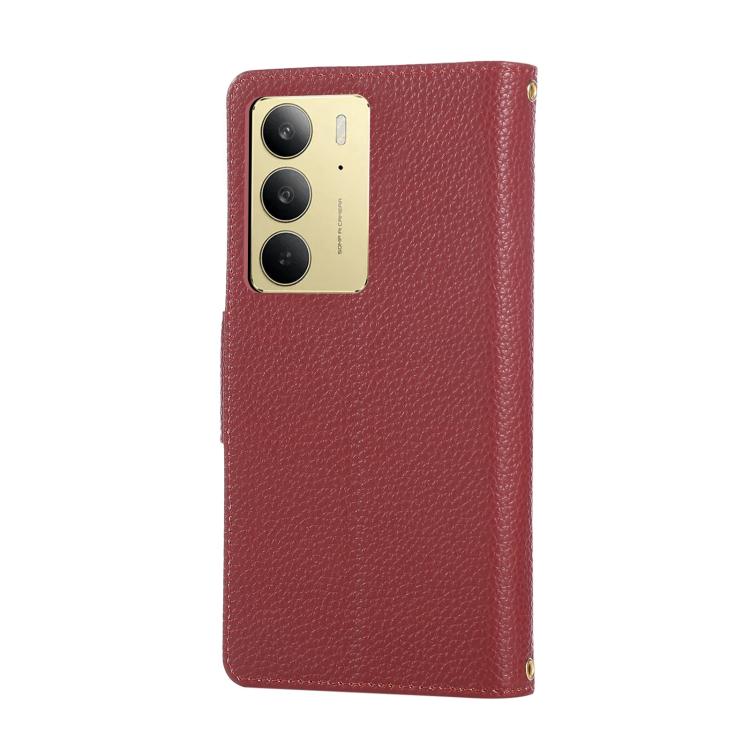For Realme C75 5G / 14X 5G Round Buckle Zipper Wallet Leather Phone Case with Crossbody Strap