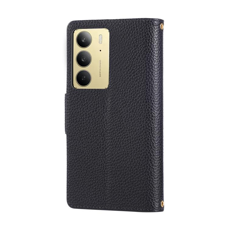 For Realme C75 5G / 14X 5G Round Buckle Zipper Wallet Leather Phone Case with Crossbody Strap
